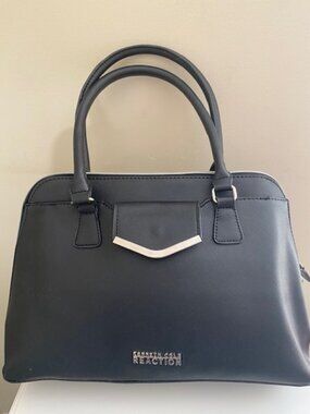 Kenneth Cole Reaction BLACK Aussie Master Satchel Handbag Purse